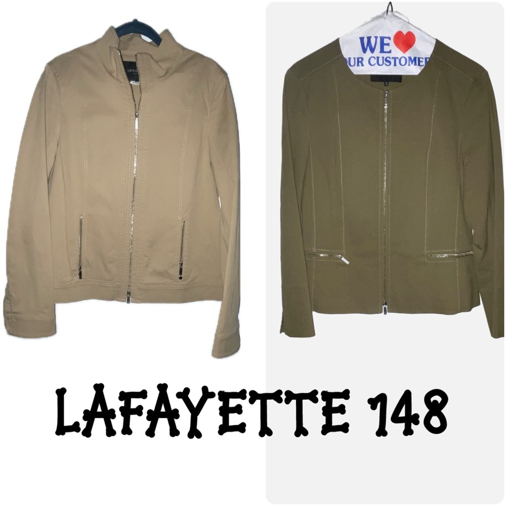 Lafayette 148 New York Olive jacket and khaki jacket bundle